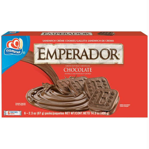 Gamesa Emperador Chocolate Sandwich Creme Cookies 14.34 Oz  (Pack of 12)