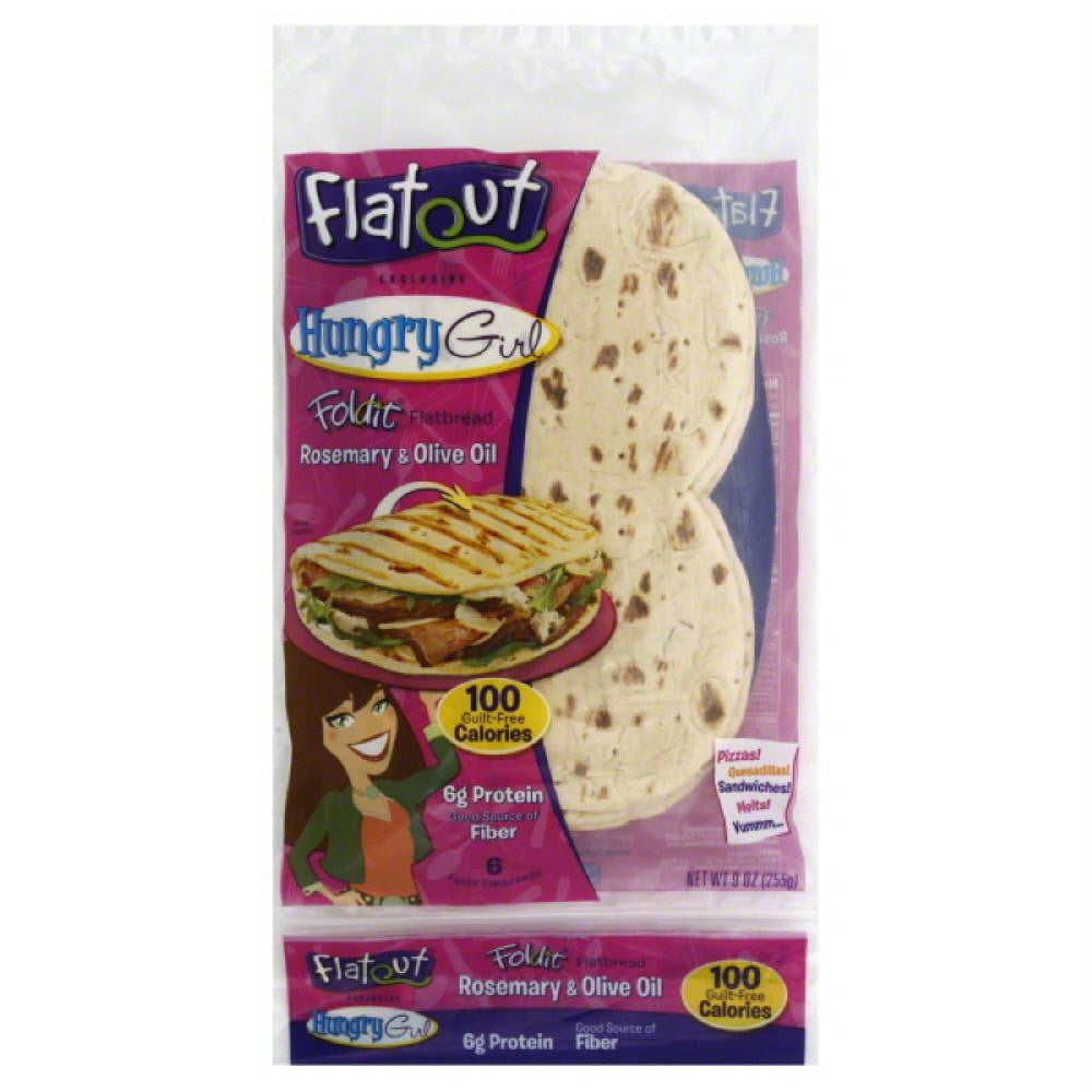 Flatout Rosemary & Olive Oil Flatbread, 9 Oz (Pack of 12)