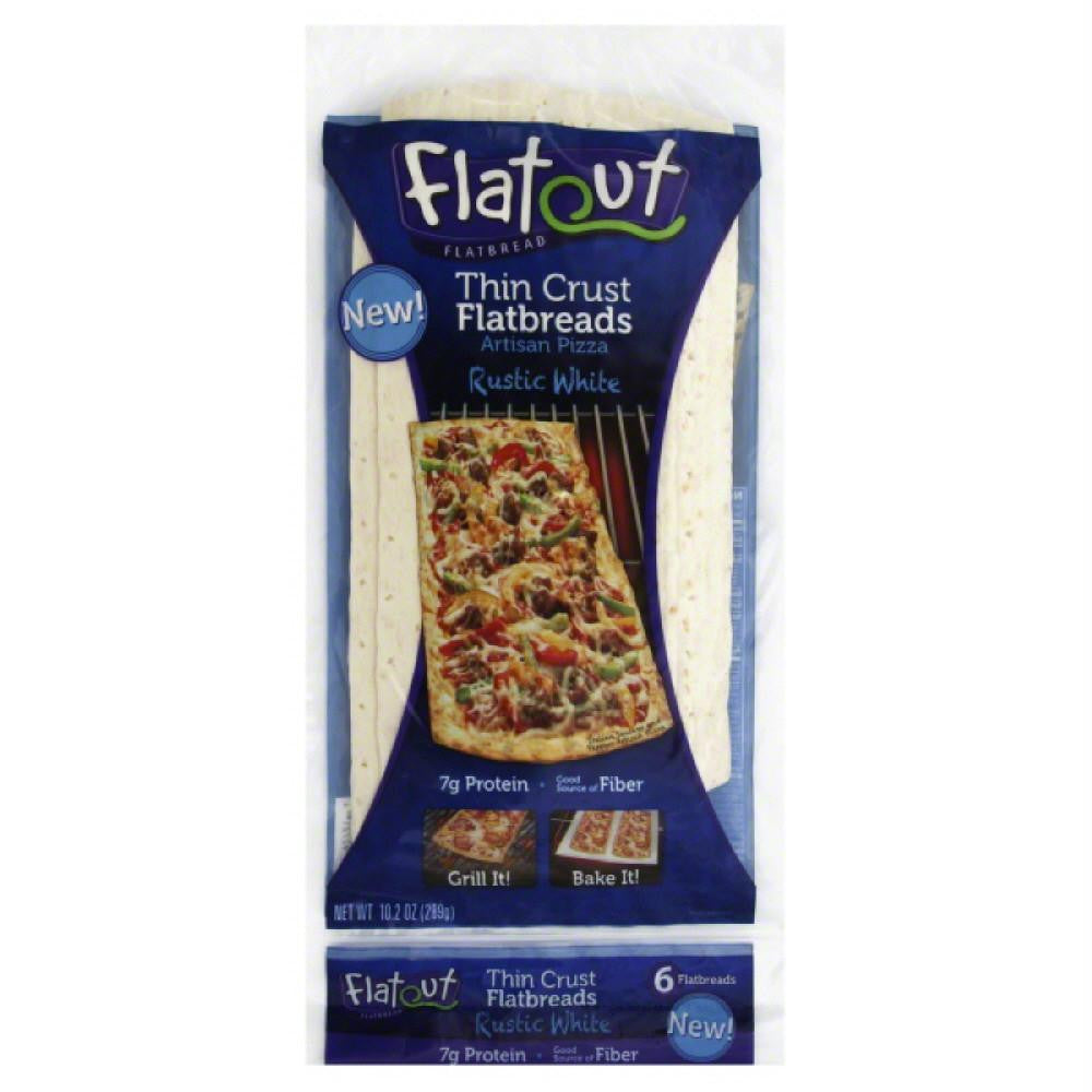 Flatout Rustic White Artisan Pizza Thin Crust Flatbread, 10.2 Oz (Pack of 12)