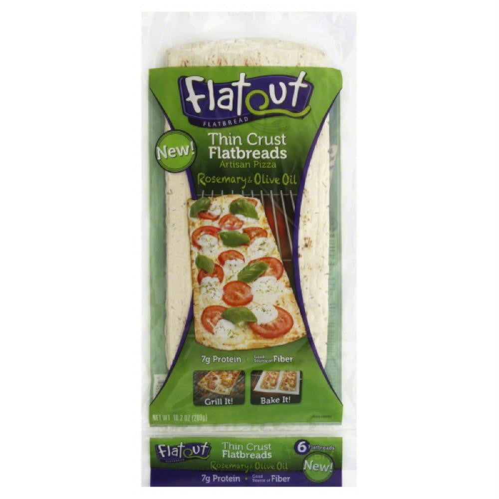 Flatout Rosemary & Olive Oil Artisan Pizza Thin Crust Flatbread, 10.2 Oz (Pack of 12)