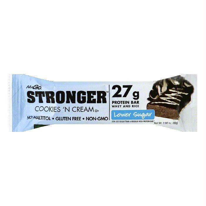 NuGo Cookies 'N Cream Protein Bar, 2.82 OZ (Pack of 12)