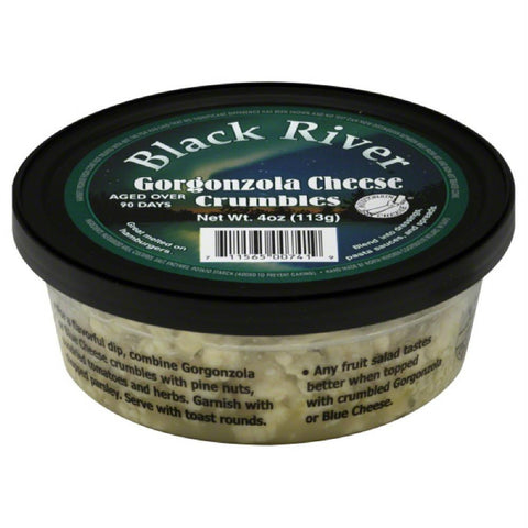 Black River Gorgonzola Cheese Crumbles, 4 Oz (Pack of 12)