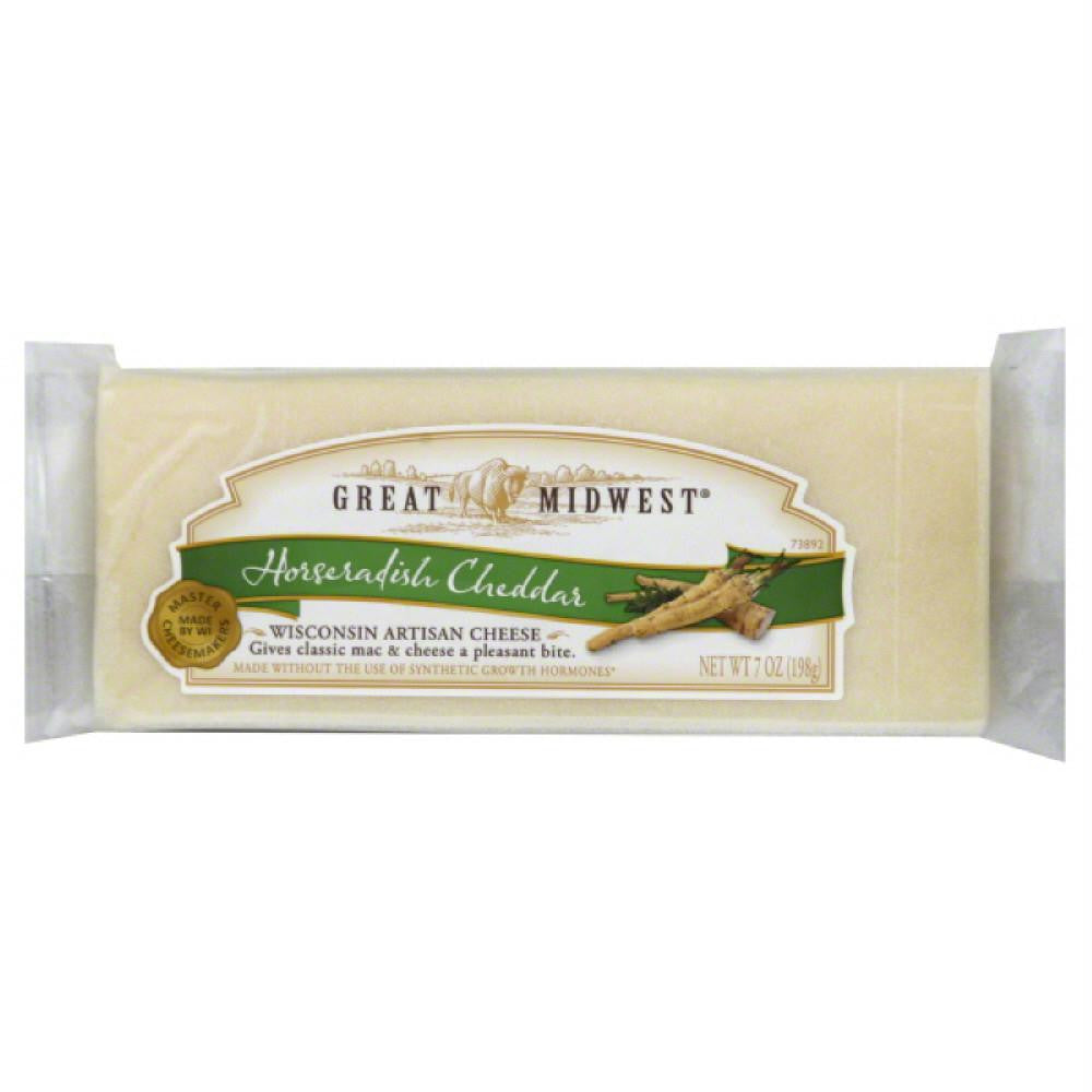 Great Midwest Horseradish Cheddar Cheese, 7 Oz (Pack of 12)