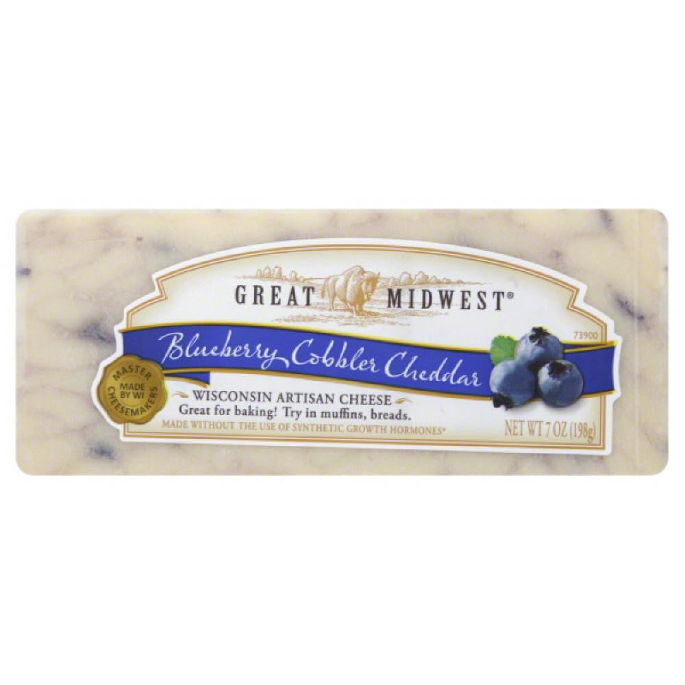 Great Midwest Blueberry Cobbler Cheddar Cheese, 7 Oz (Pack of 12)