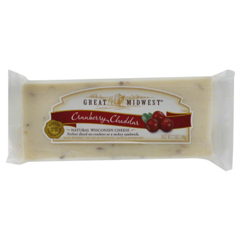 Great Midwest Cranberry Cheddar Cheese, 7 Oz (Pack of 12)