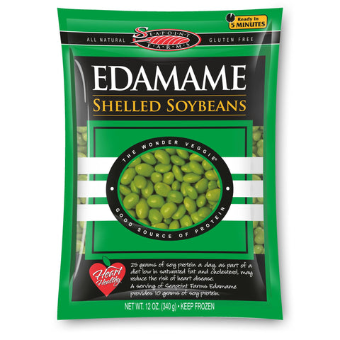 Seapoint Farms Shelled Soybeans Edamame, 12 Oz (Pack of 12)