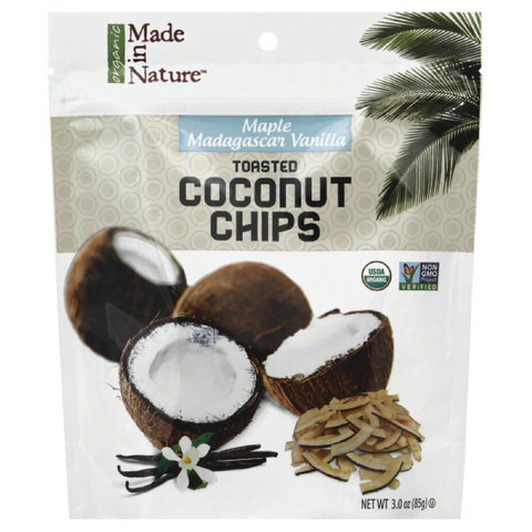 Made In Nature Maple Madagascar Vanilla Toasted Coconut Chips, 3 Oz (Pack of 6)