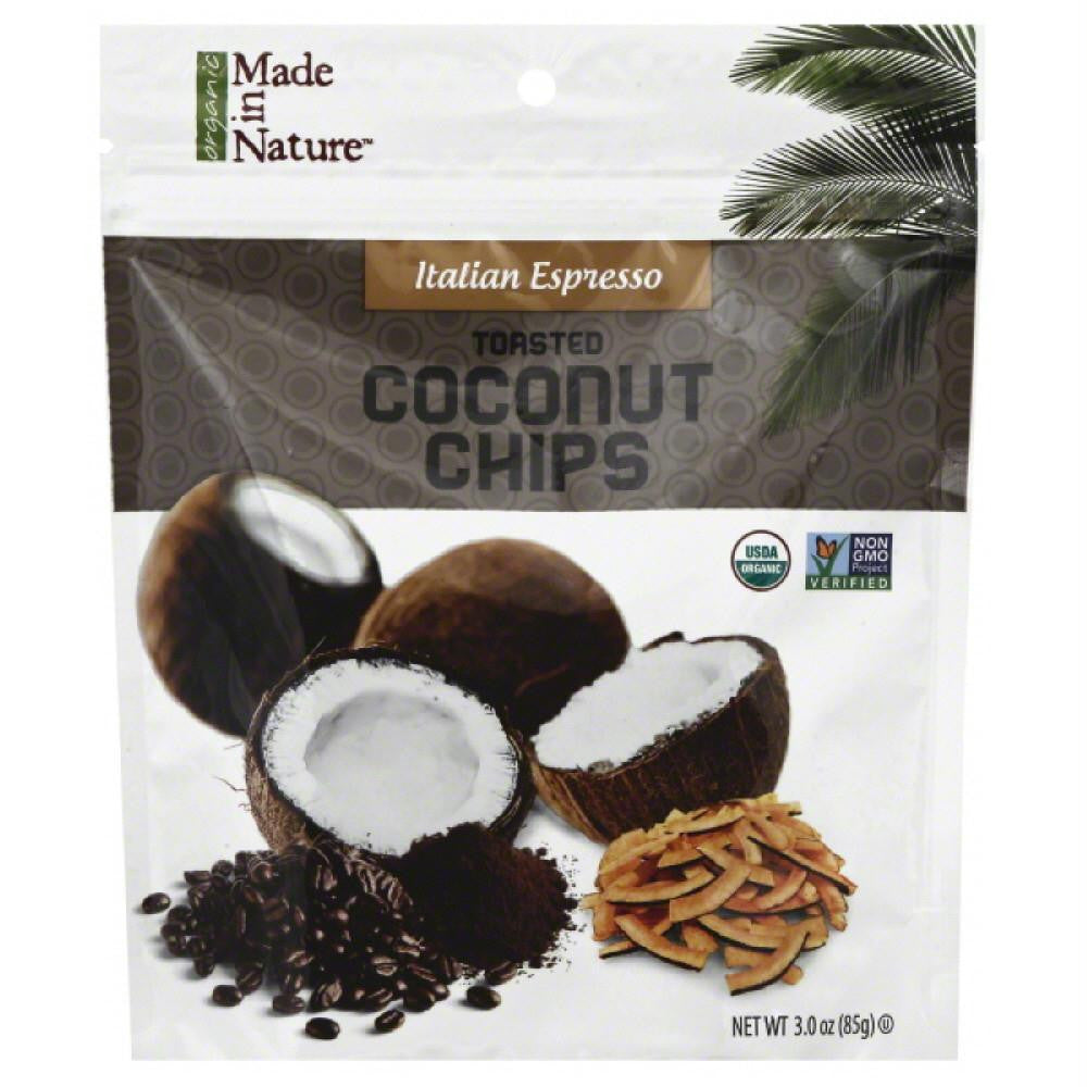 Made In Nature Italian Espresso Toasted Coconut Chips, 3 Oz (Pack of 6)