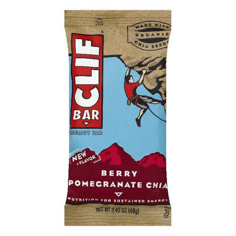 Clif Berry Pomegranate Chia Energy Bar, 2.4 OZ (Pack of 12)