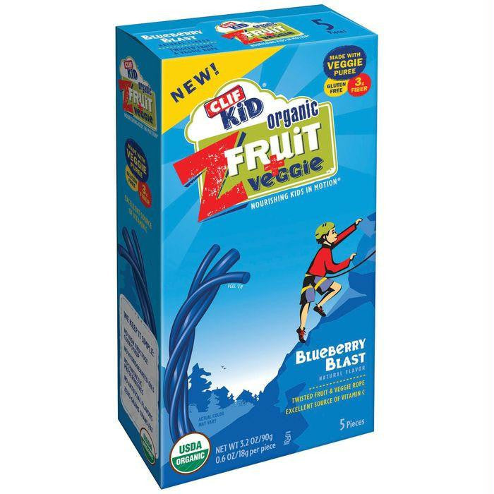 CLIF Kid ZFruit + Veggie Blueberry Blast Twisted Ropes 5 ct  (Pack of 6)