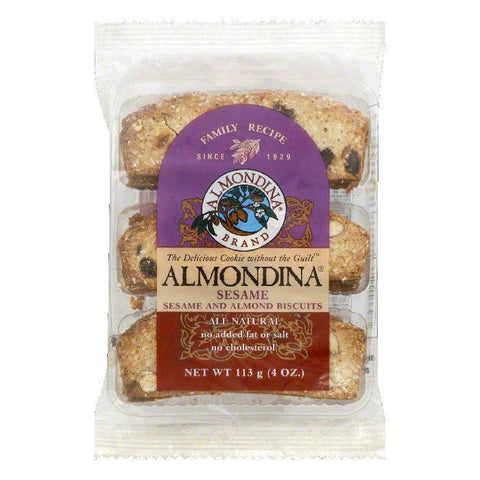 Almondina Sesame Biscuits, 4 OZ (Pack of 12)