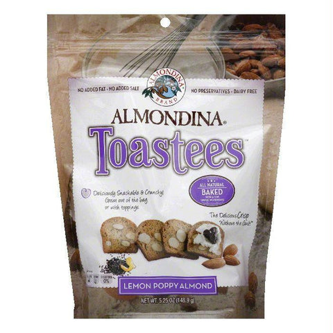 Almondina Lemon Poppy Almond Crisps, 5.25 Oz (Pack of 12)