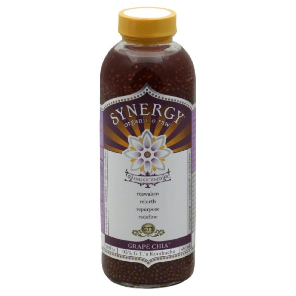 GTs Grape Chia Kombucha, 16 Fo (Pack of 12)