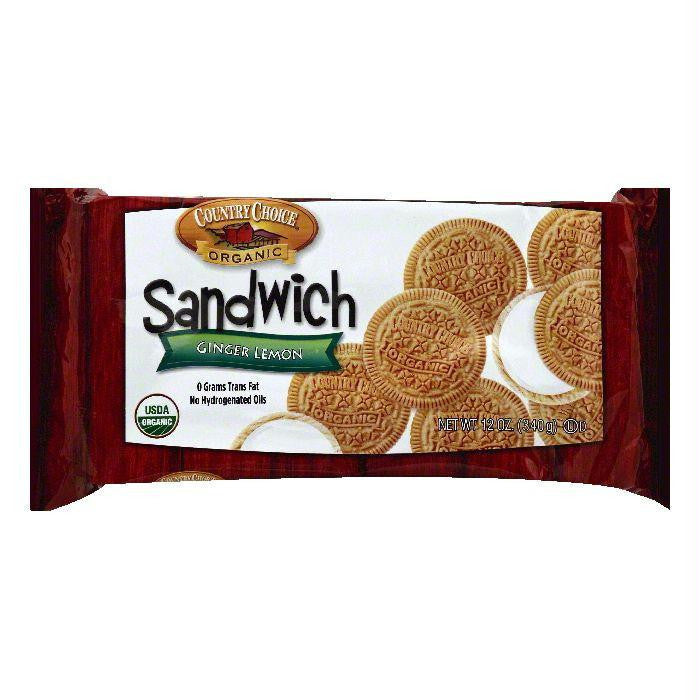 Country Choice Ginger Lemon Sandwich Cookies, 12 OZ (Pack of 6)