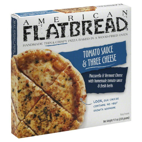 American Flatbread Tomato Sauce & Three Cheese Thin & Crispy Pizza, 9.1 Oz (Pack of 8)