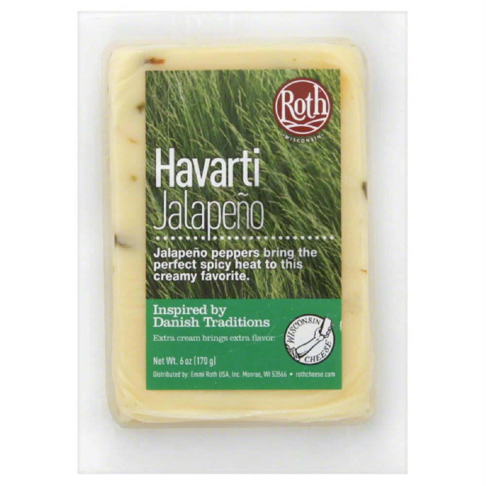 Roth Jalapeno Havarti Cheese, 6 Oz (Pack of 12)