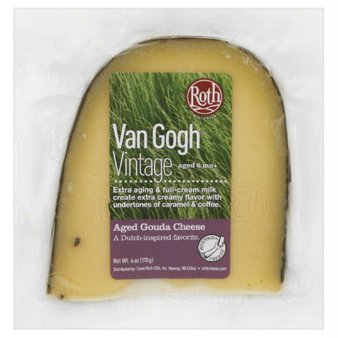 Roth Van Gogh Vintage Gouda Aged Cheese, 6 Oz (Pack of 12)