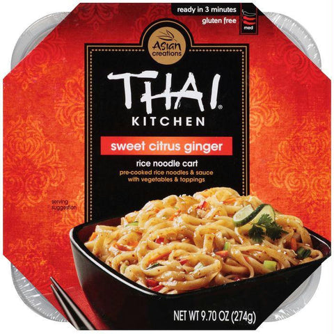 Thai Kitchen Rice Noodle Cart Sweet Citrus Ginger 9.70 Oz Microwave Bowl (Pack of 6)