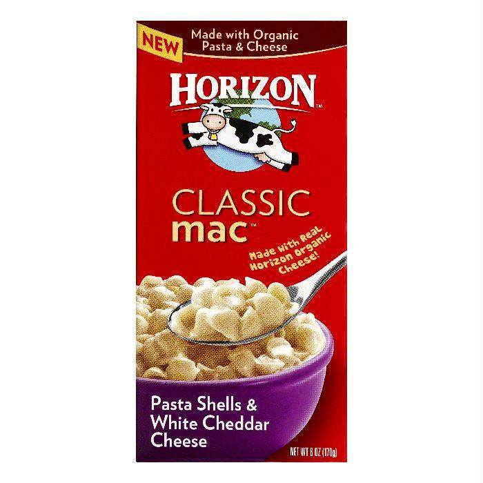 Horizon Shells & White Cheddar Cheese Mac and Cheese, 6 OZ (Pack of 12)