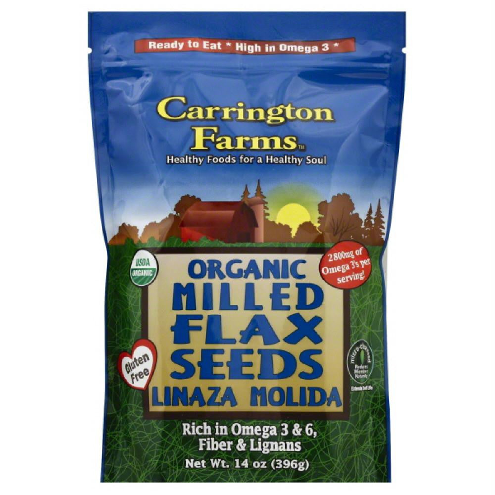 Carrington Farms Organic Milled Flax Seeds, 14 Oz (Pack of 6)