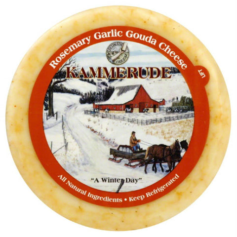 Wisconsin Cheese Rosemary Garlic Gouda Cheese, 8 Oz (Pack of 10)