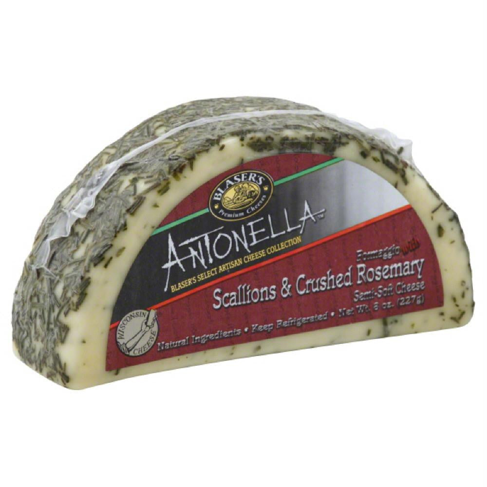 Blasers Formaggio with Scallions & Crushed Rosemary Semi-Soft Cheese, 8 Oz (Pack of 12)