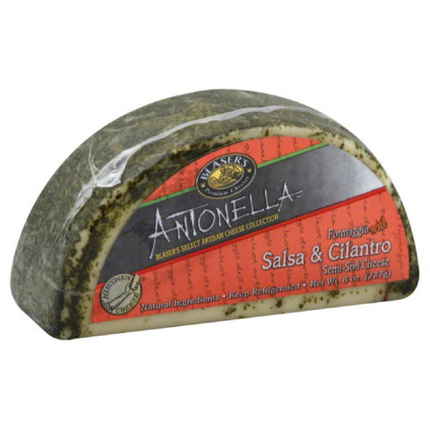 Blasers Formaggio with Salsa & Cilantro Semi-Soft Cheese, 8 Oz (Pack of 12)