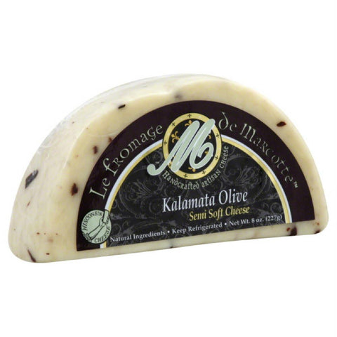 Le Fromage De Marcotte Kalamata Olive Semi-Soft Cheese, 8 Oz (Pack of 12)