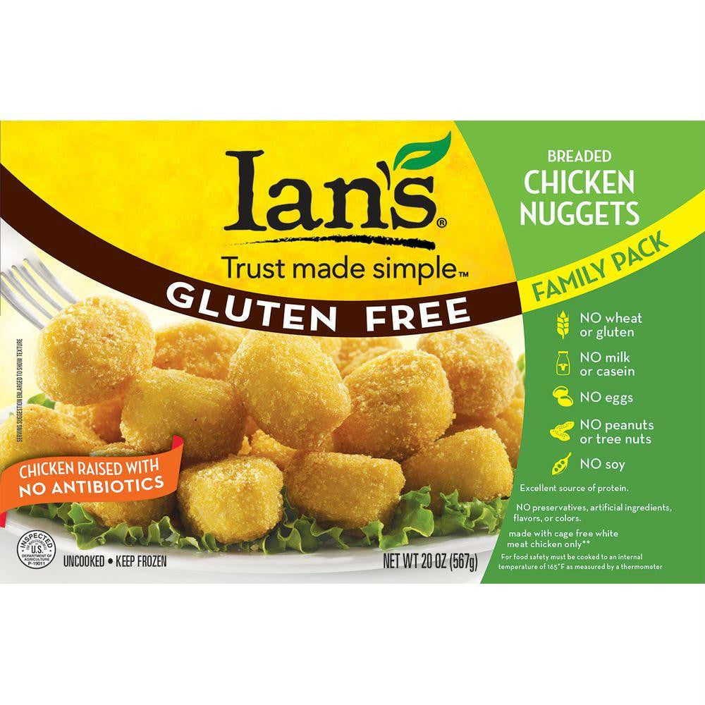 Ians Breaded Chicken Nuggets Family Pack, 20 Oz (Pack of 8)