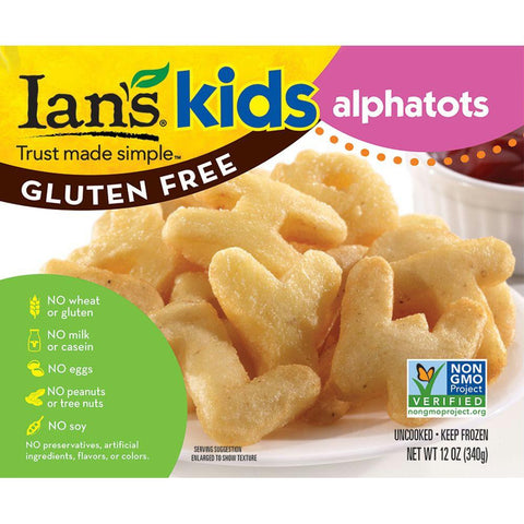 Ian's Non-GMO Kids Alphatots, 12 Oz (Pack of 12)