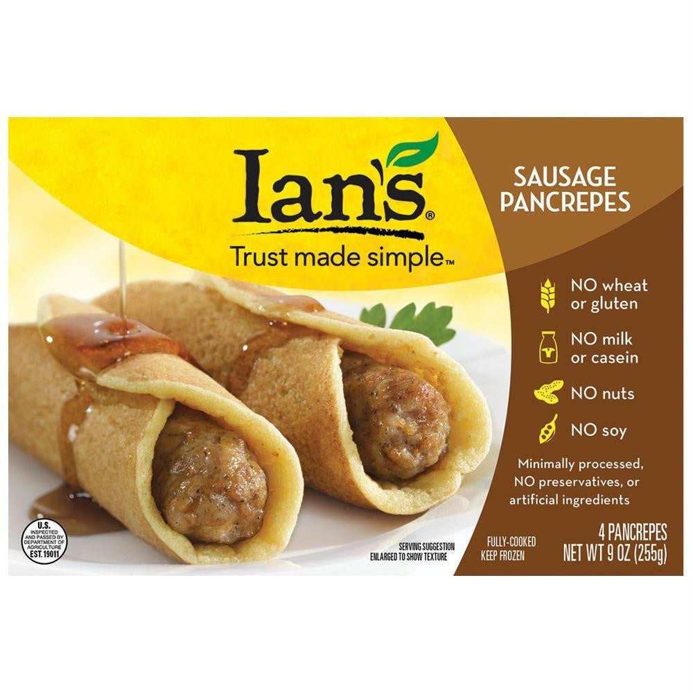 Ians Sausage Pancrepes, 9 Oz (Pack of 8)