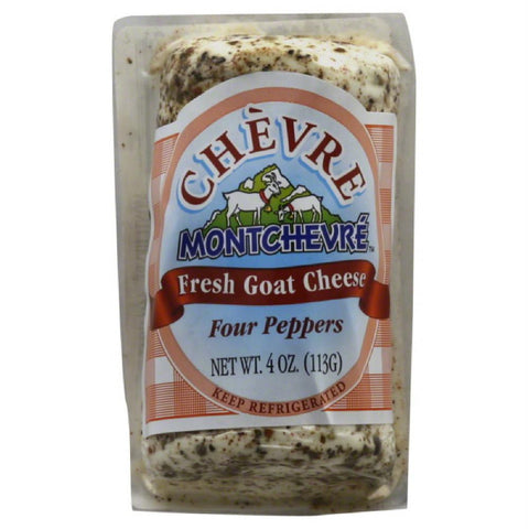 Chevre Four Peppers Fresh Goat Cheese, 4 Oz (Pack of 12)