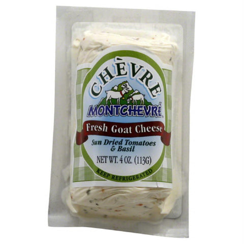 Chevre Sun Dried Tomatoes & Basil Fresh Goat Cheese, 4 Oz (Pack of 12)