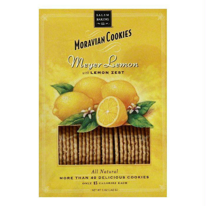 Salem Baking Meyer Lemon with Lemon Zest Moravian Cookies, 5 Oz (Pack of 6)