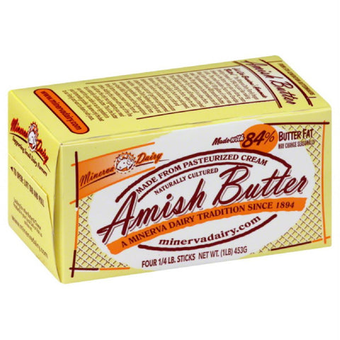 Minerva Dairy Amish Butter, 1 Lb (Pack of 18)