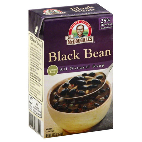 Dr McDougalls Black Bean All Natural Soup, 18.3 Oz (Pack of 6)