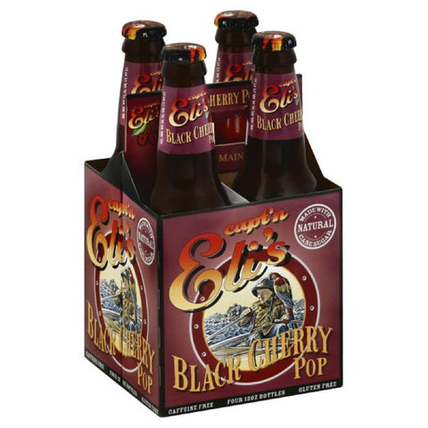 Captn Elis Caffeine Free Black Cherry Pop Soda, 48 Fo (Pack of 6)