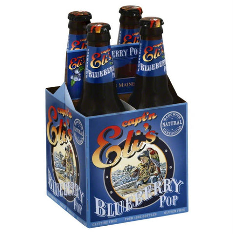 Captn Elis Caffeine Free Blueberry Pop Soda, 48 Fo (Pack of 6)