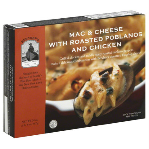 Beechers Mac & Cheese with Roasted Poblanos and Chicken, 20 Oz (Pack of 8)