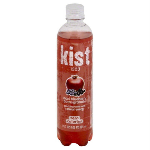 Kist Acai Blueberry Pomegranate Sparkling Water, 17 Oz (Pack of 12)