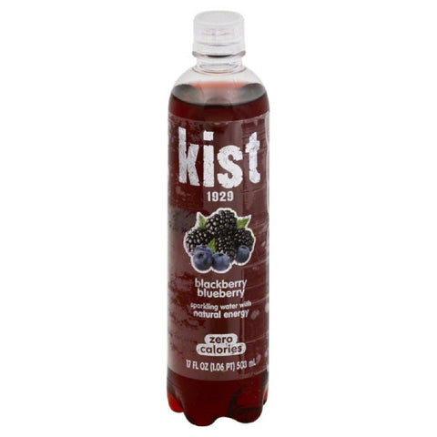 Kist Blackberry Blueberry Sparkling Water, 17 Oz (Pack of 12)