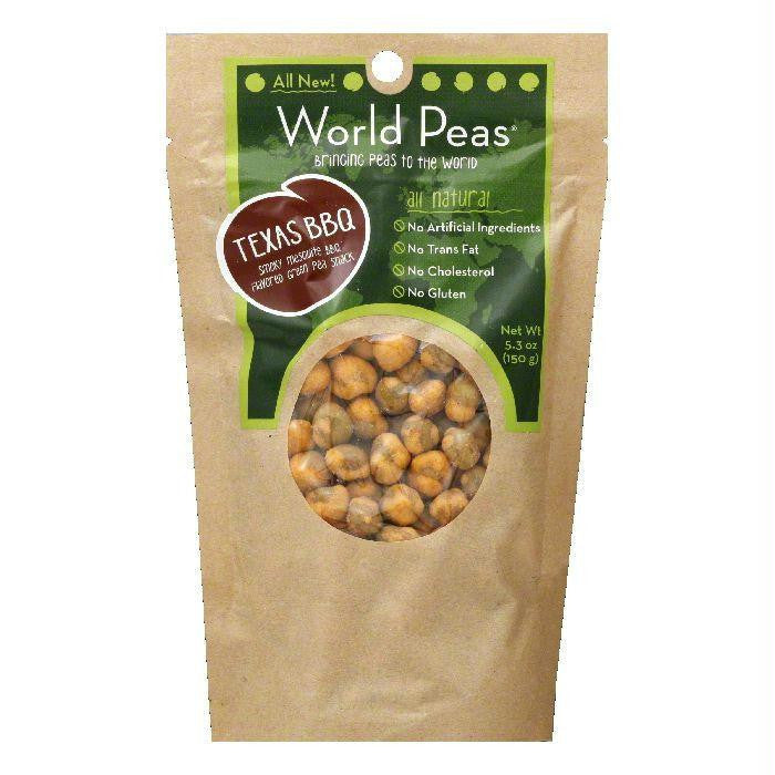 World Peas Texas BBQ Green Pea Snack, 5.3 OZ (Pack of 6)