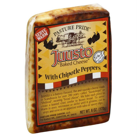 Pasture Pride Baked Cheese with Chipotle Peppers, 6 Oz (Pack of 10)