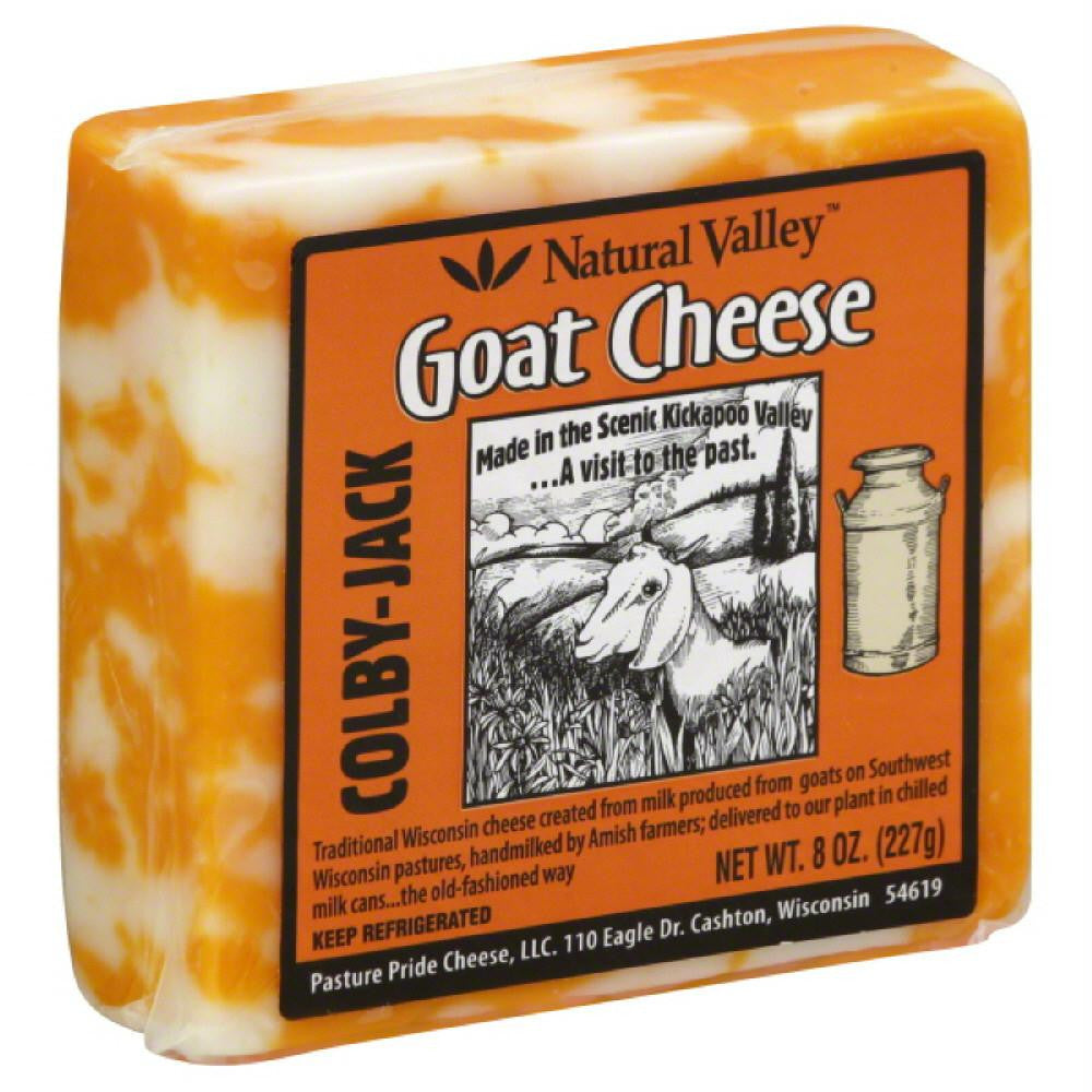 Natural Valley Colby-Jack Goat Cheese, 8 Oz (Pack of 12)