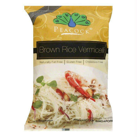 Peacock Brown Rice Vermicelli, 7 Oz (Pack of 6)