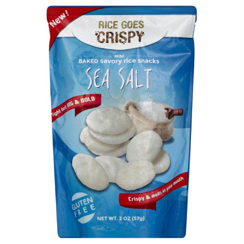 Rice Goes Crispy Mini Sea Salt Baked Savory Rice Snacks, 2 Oz (Pack of 6)