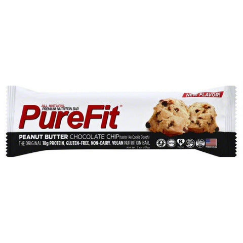 PureFit Peanut Butter Chocolate Chip Premium Nutrition Bar, 2 Oz (Pack of 15)