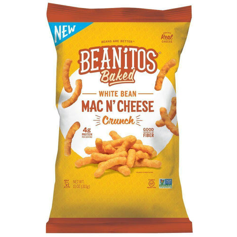 Beanitos Baked White Bean Crunch Mac n' Cheese Party Pack, 11 OZ (Pack of 6)