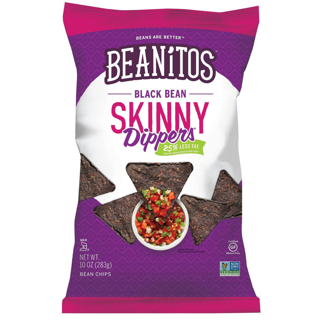 Beanitos Black Bean Skinny Dippers, 10 OZ (Pack of 6)