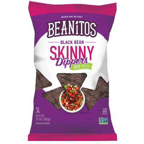 Beanitos Black Bean Skinny Dippers, 10 OZ (Pack of 6)